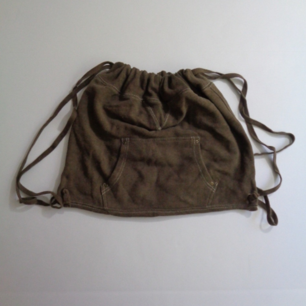 Gap Brown String Backpack Cinch Sack - image 3